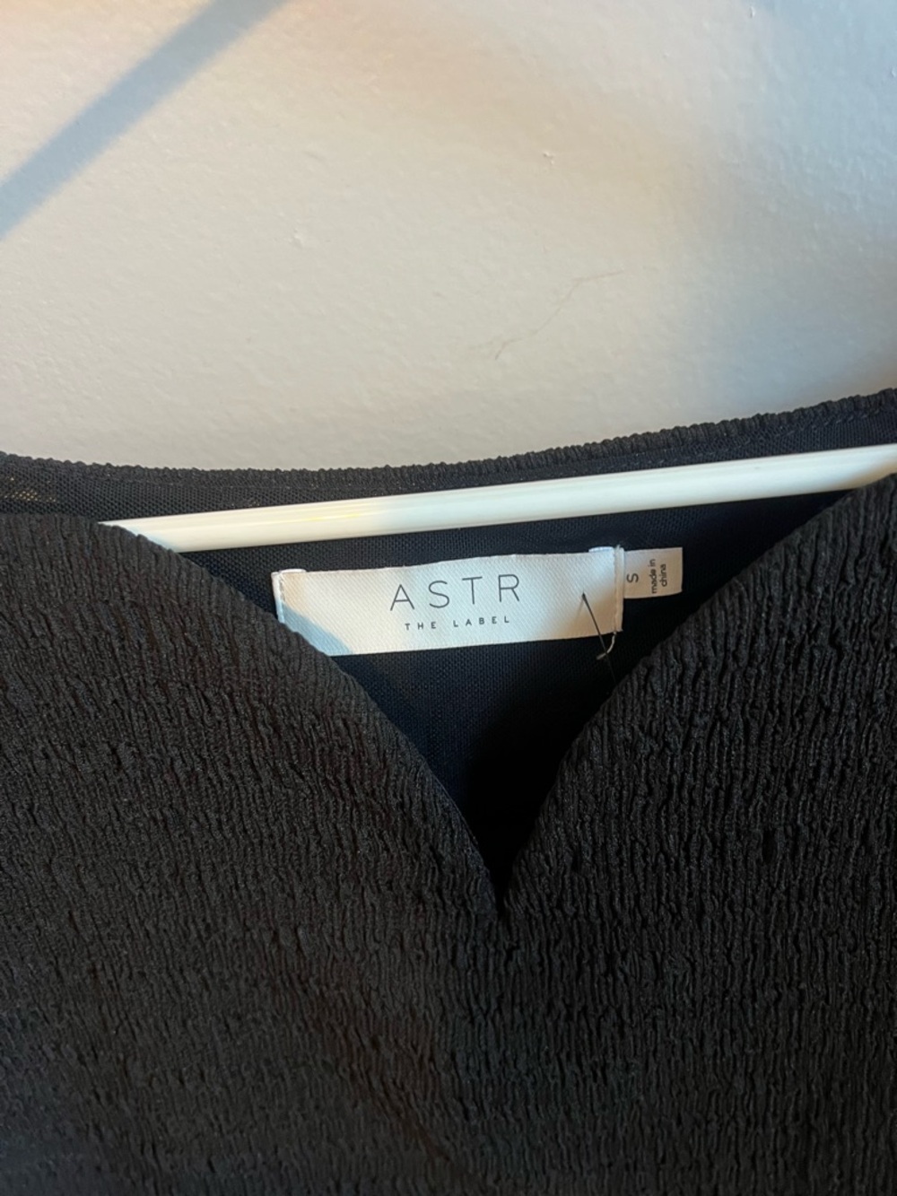 Astr Black Ruched Off-Shoulder Crop Top - Picture 2 of 2